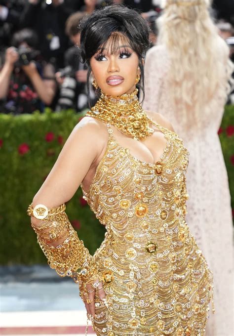 cardi b versace gold